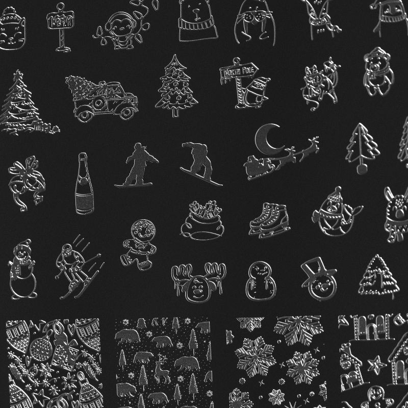 Winter 2 Indigo Stamping Plate