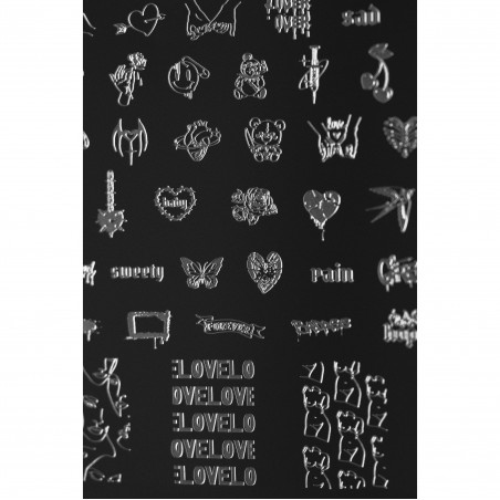 Love 02 Indigo Stamping Plate