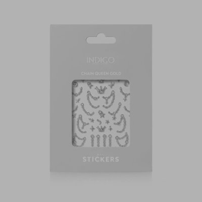 Chain Queen Gold Nail Stickers Gen Z | Nail Art | Indigo Nails Belgique