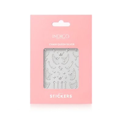 Chain Queen Silver Nail Stickers Gen Z | Nail Art | Indigo Nails België