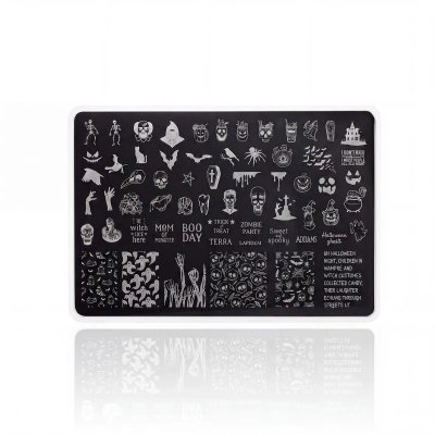 Halloween 1 | Stamping Plate Nail Art | Indigo Nail Belgique