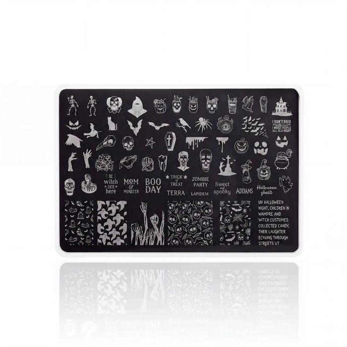 Halloween 1 | Stamping Plate Nail Art | Indigo Nail Belgique
