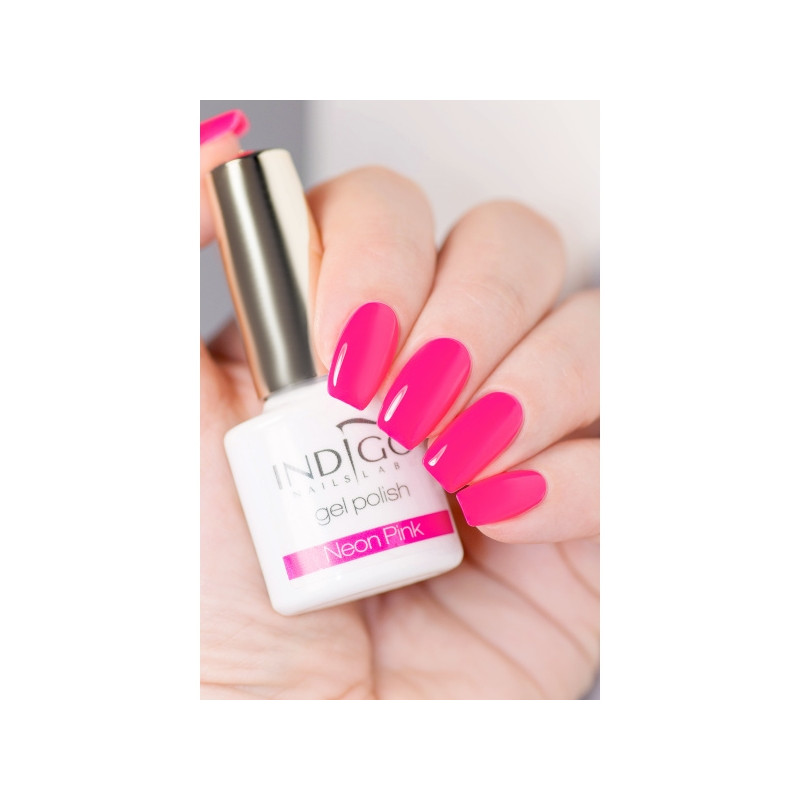 gel polish neon pink