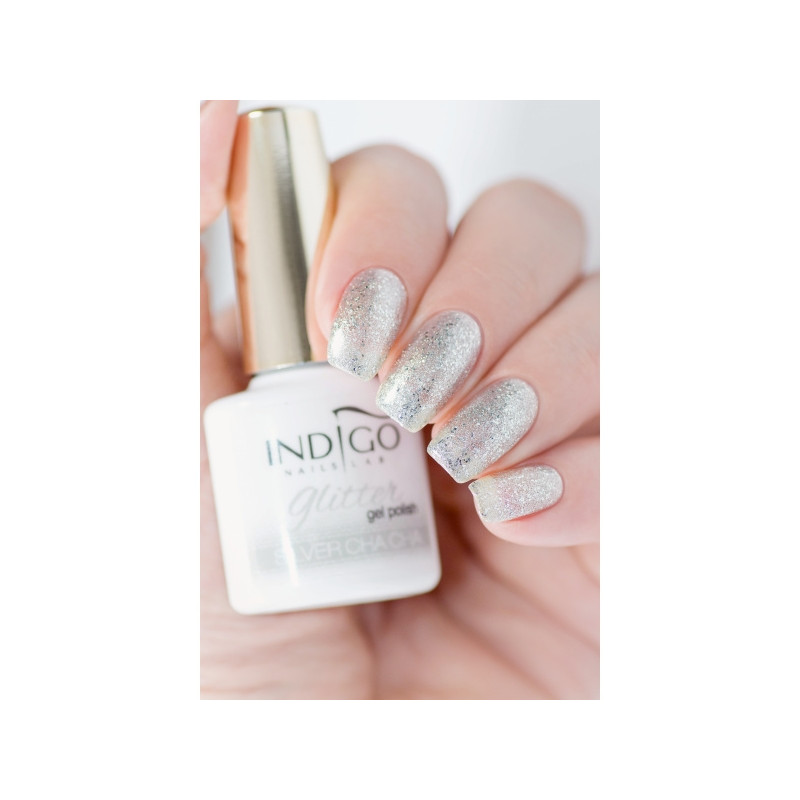 gel polish glitter Silver Chacha