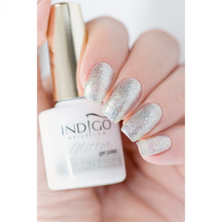 gel polish glitter Silver Chacha