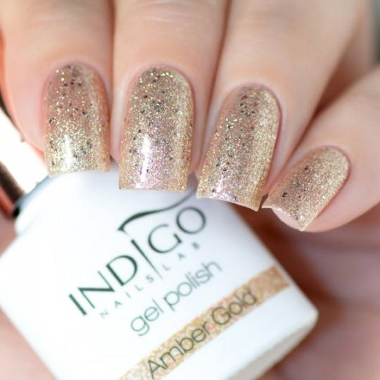 indigonails Belgique Gel Polish Amber Gold Gel Polish