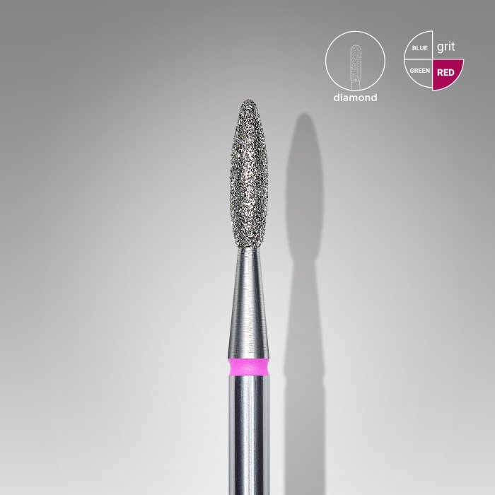 Carbide Diamant Flame Rouge (2,1mm/8mm) | Staleks | Indigo Nails Belgium